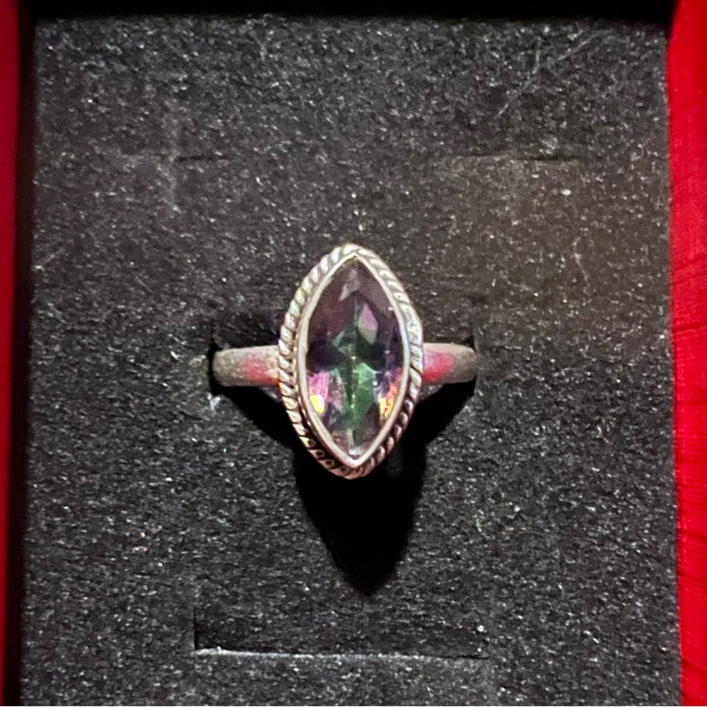 Sterling Silver Mystic Topaz Ring 6